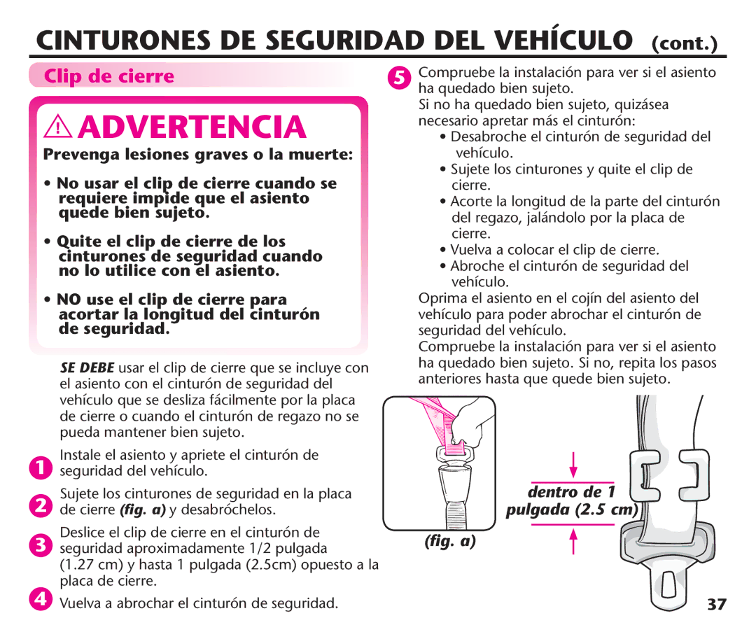 Graco PD191935A manual Clip de cierre 