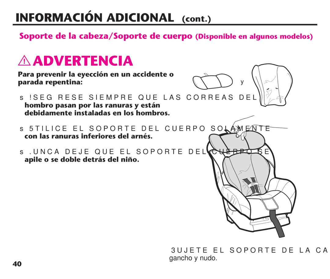 Graco PD191935A manual Para prevenir la eyección en un accidente o Parada repentina 