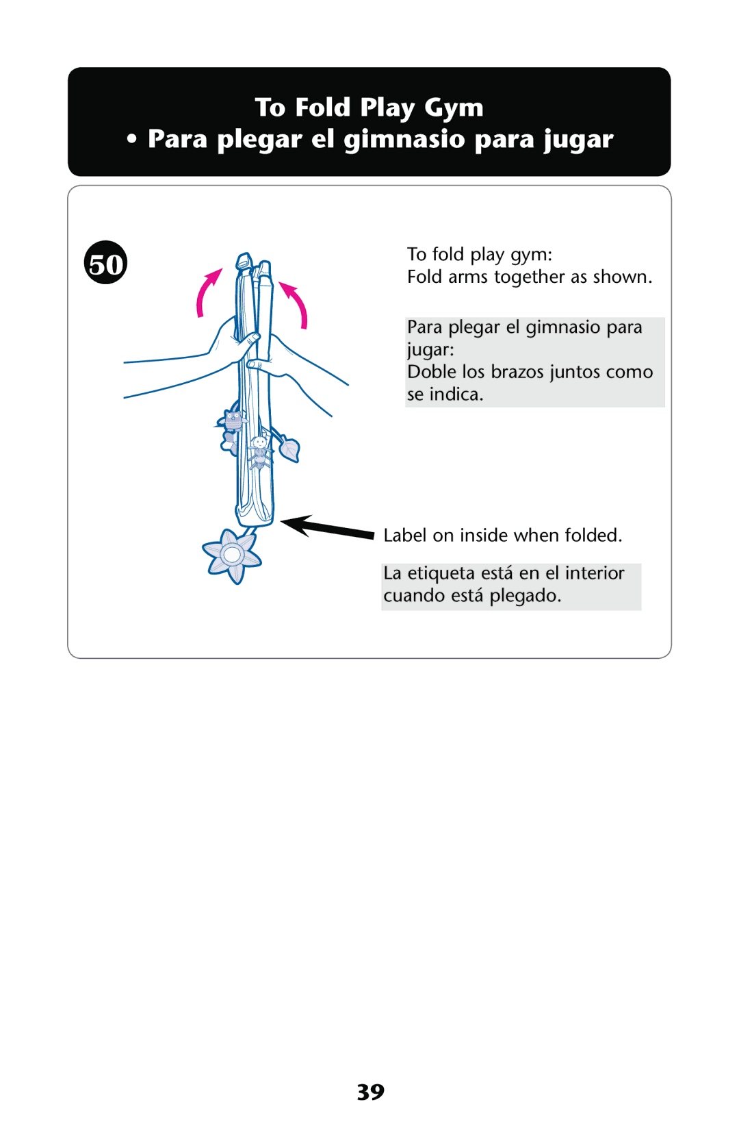 Graco PD193781A manual To Fold Play Gym Ss0ARA Plegar EL Gimnasio Para Jugar, 4O Fold Play GYM 