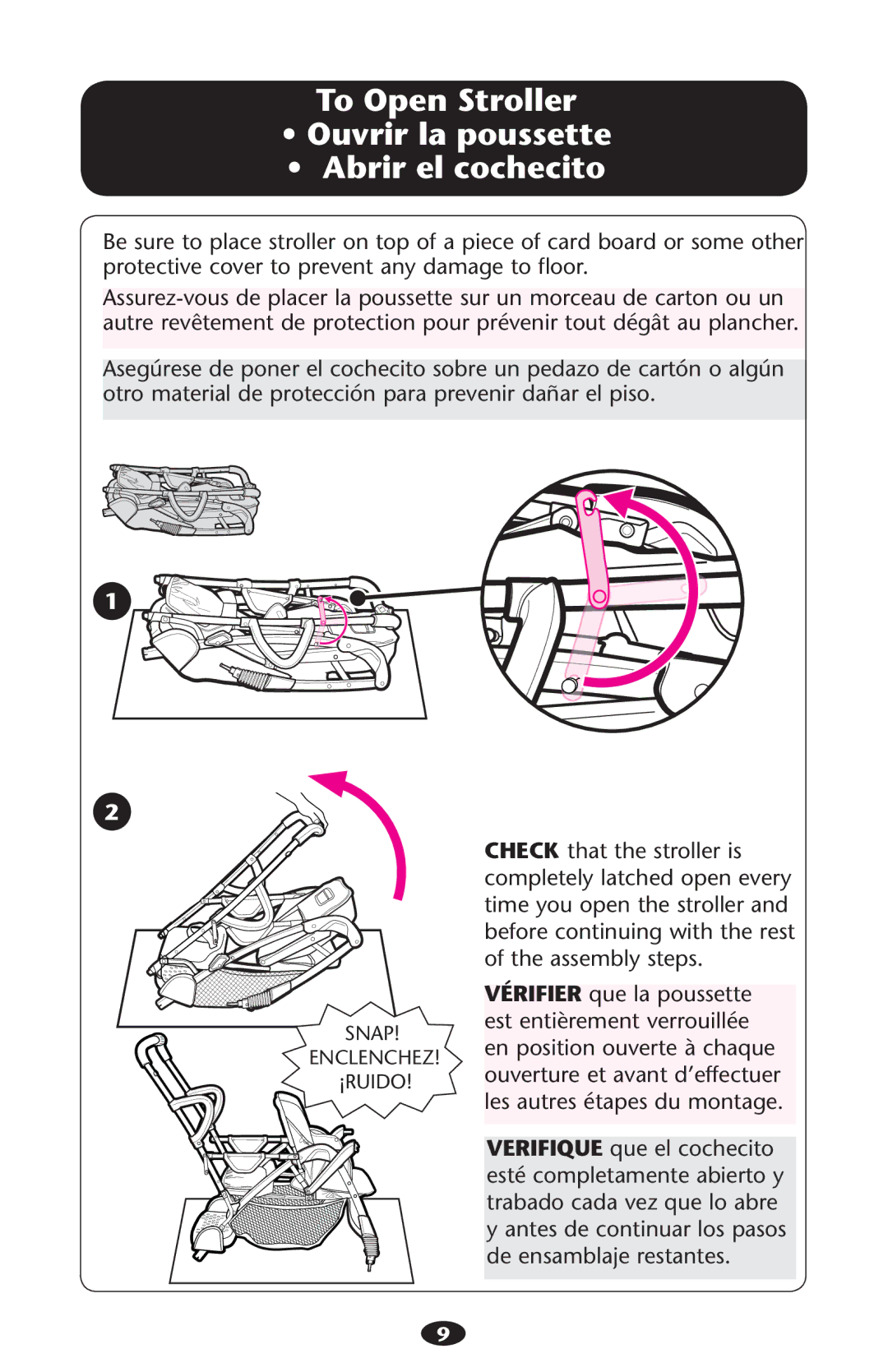 Graco PD194243D manual Snap Enclenchez ¡RUIDO 