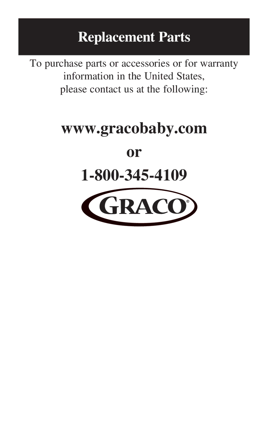 Graco PD194386A owner manual Replacement Parts 