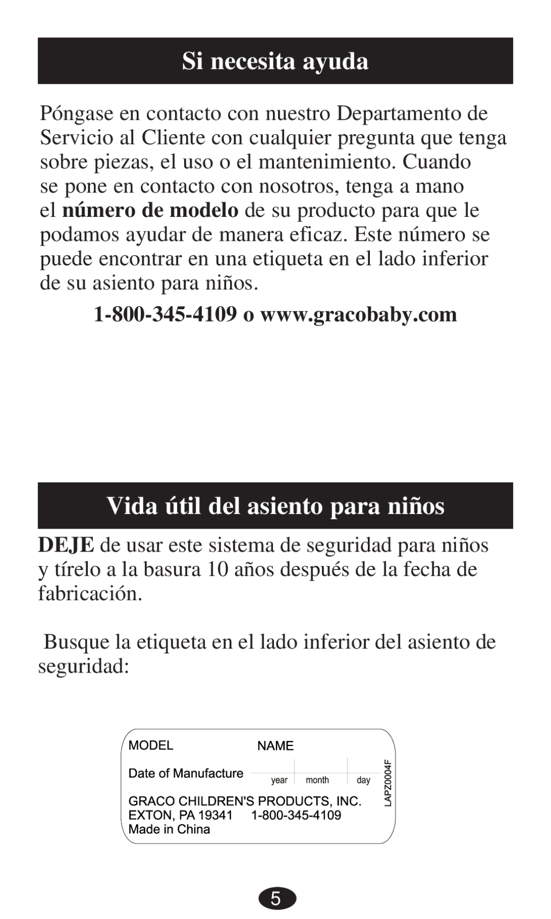 Graco PD194386A owner manual Si necesita ayuda 