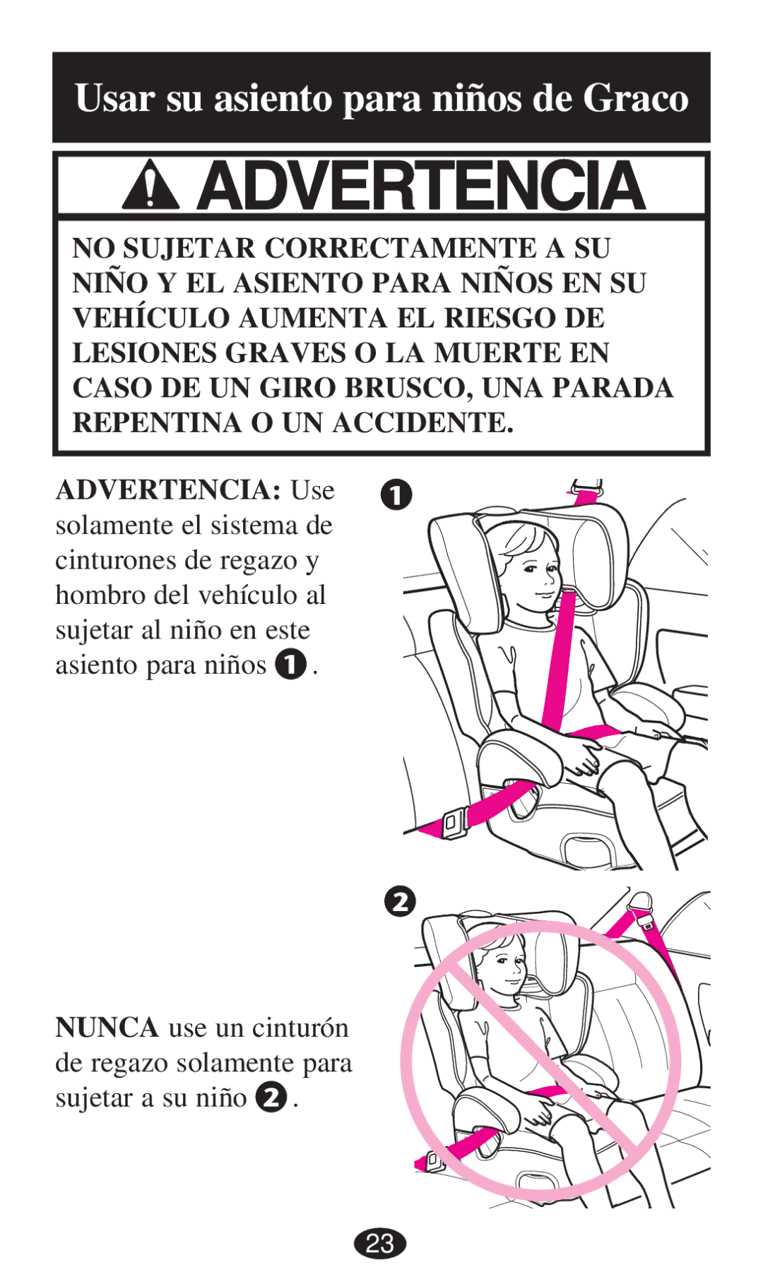 Graco PD194386A owner manual Usar su asiento para niños de Graco 