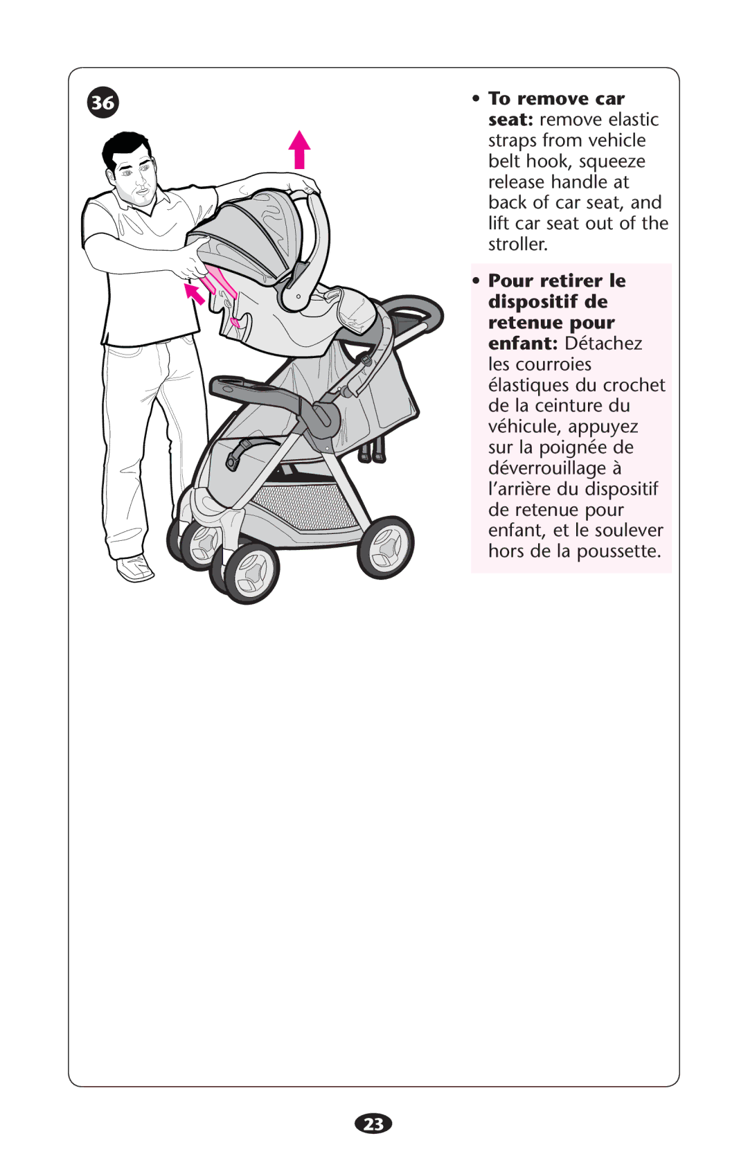 Graco PD197056A manual 36ssTo remove car 