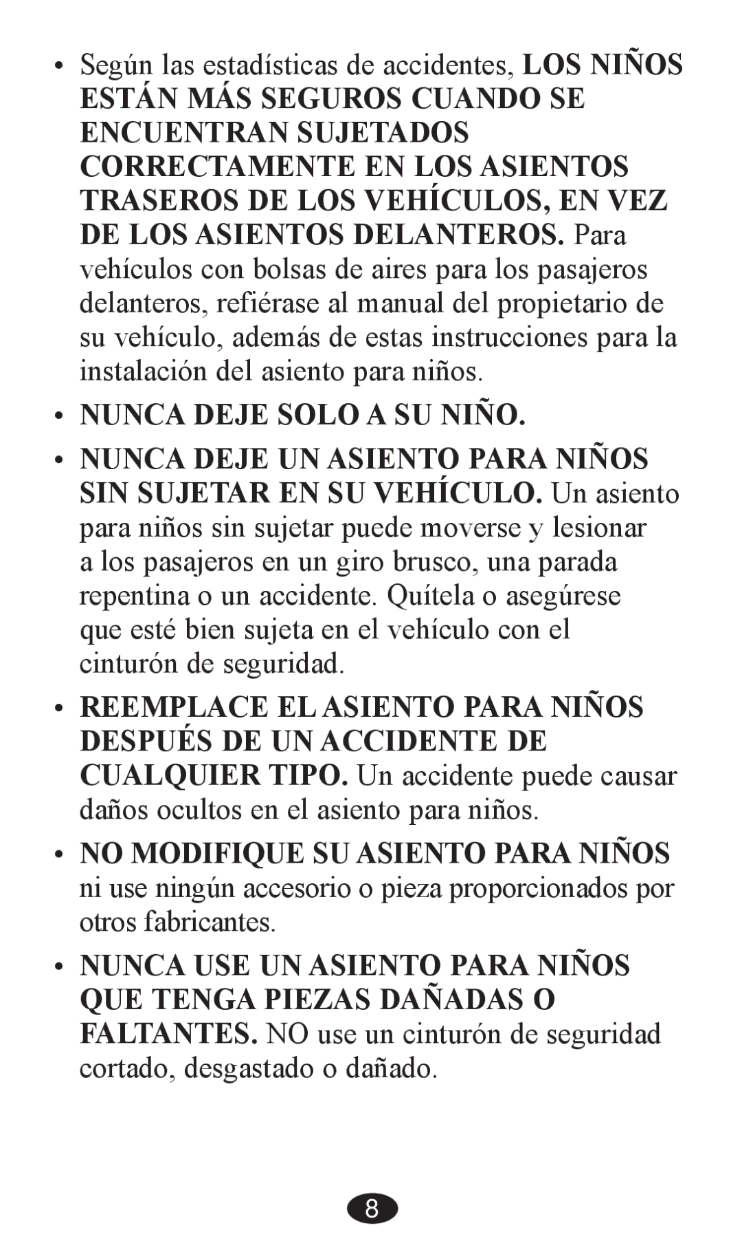 Graco PD202192A owner manual ‡ Nunca Deje Solo a SU Niño 