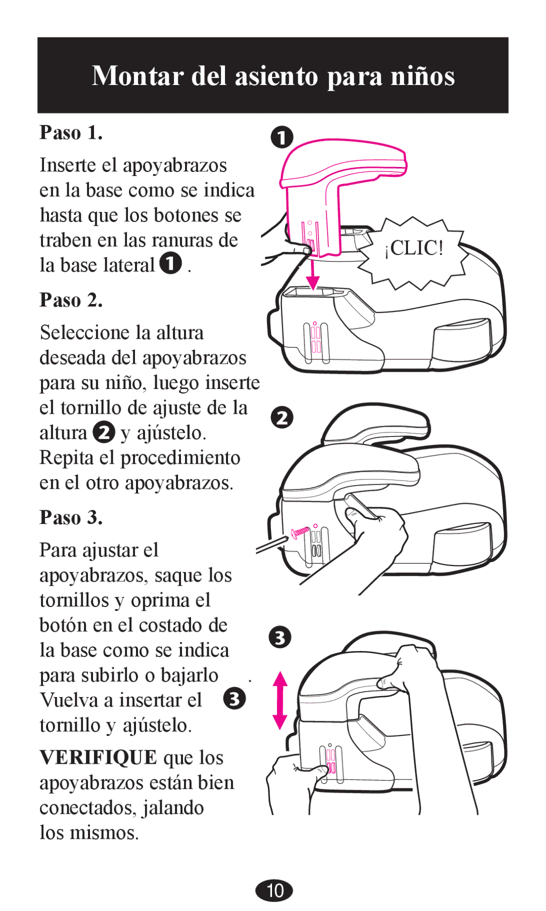 Graco PD202192A owner manual Montar del asiento para niños, Paso 