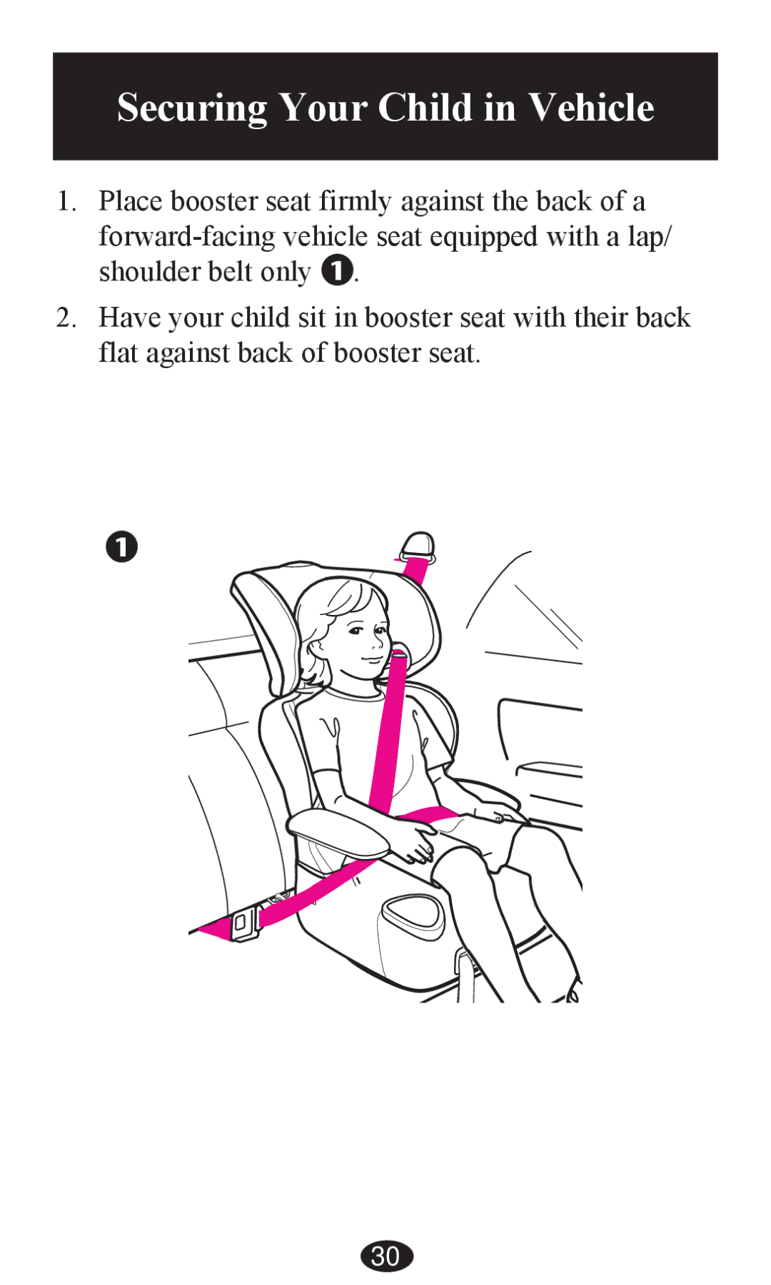 Graco PD202326A owner manual Securing Your Child in Vehicle 