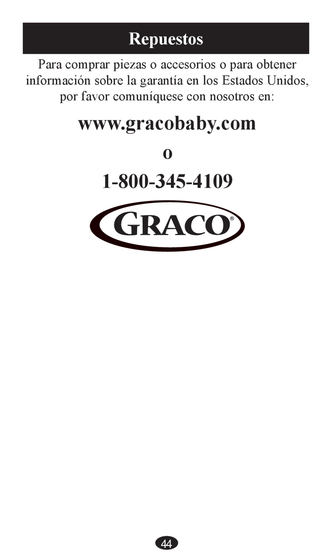 Graco PD202326A owner manual Repuestos 