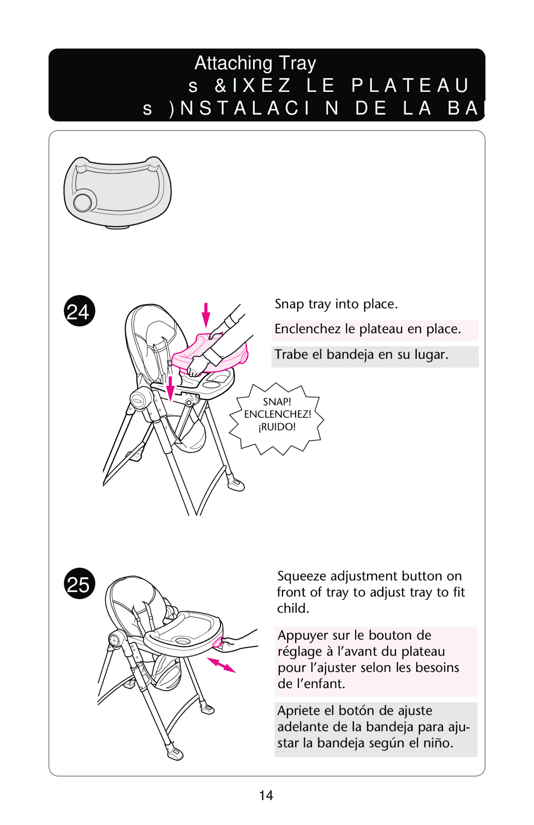 Graco PD202864A manual Snap Enclenchez ¡RUIDO 