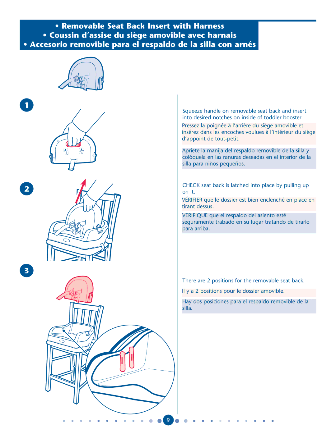 Graco PD202867A manual Ss2EMOVABLEV3EAT ACK Nsert with Arnessn 