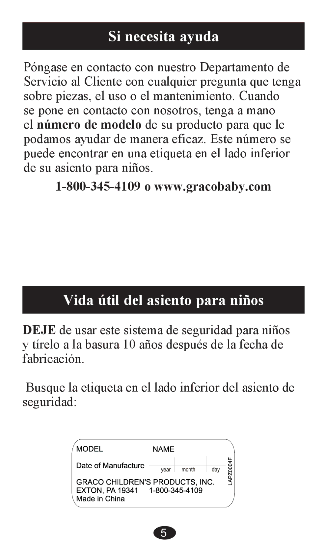 Graco PD203827A owner manual Si necesita ayuda 