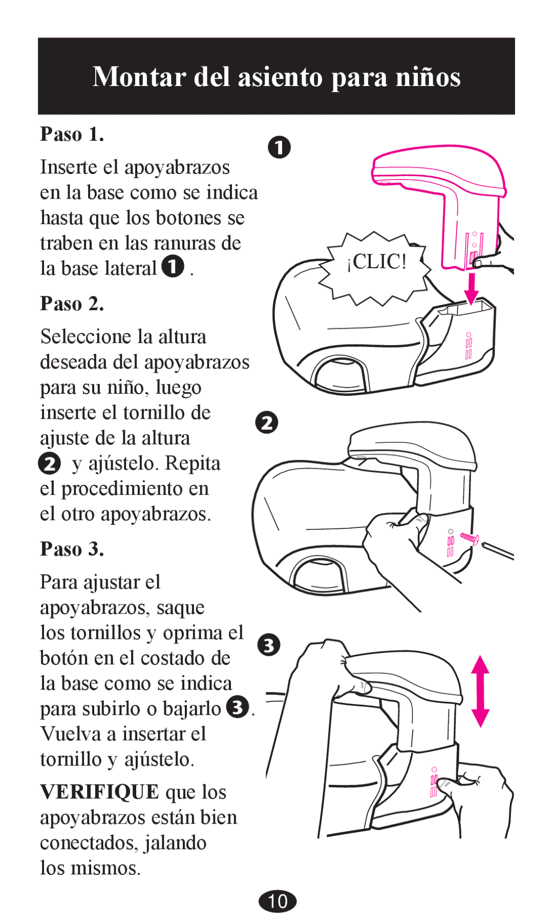 Graco PD203827A owner manual Montar del asiento para niños, Paso 