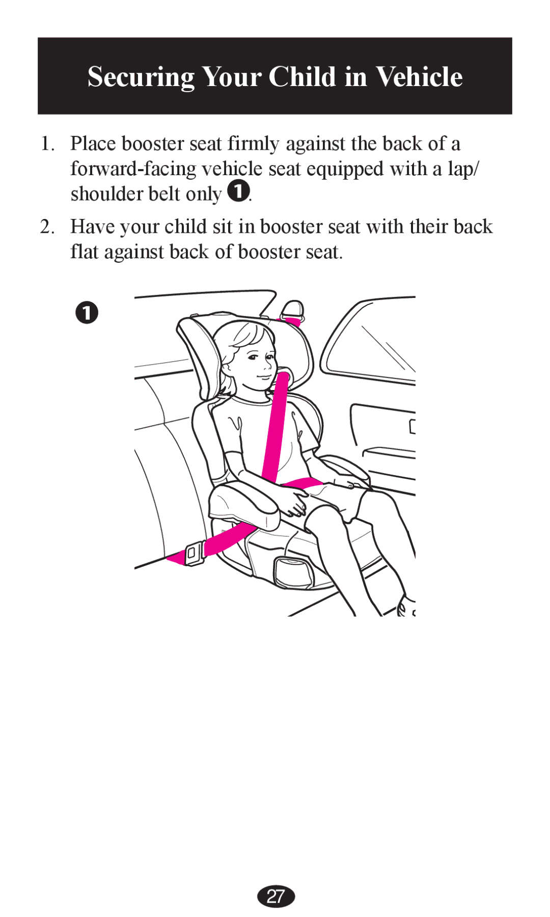 Graco PD203828A owner manual Securing Your Child in Vehicle 