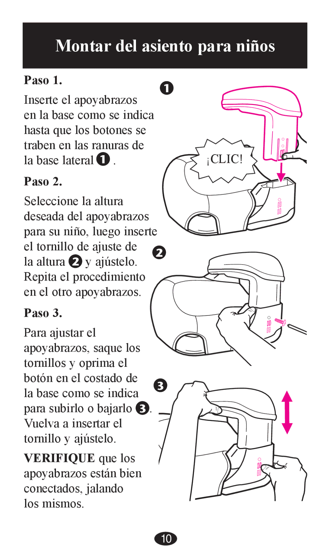 Graco PD203828A owner manual Montar del asiento para niños, Paso 