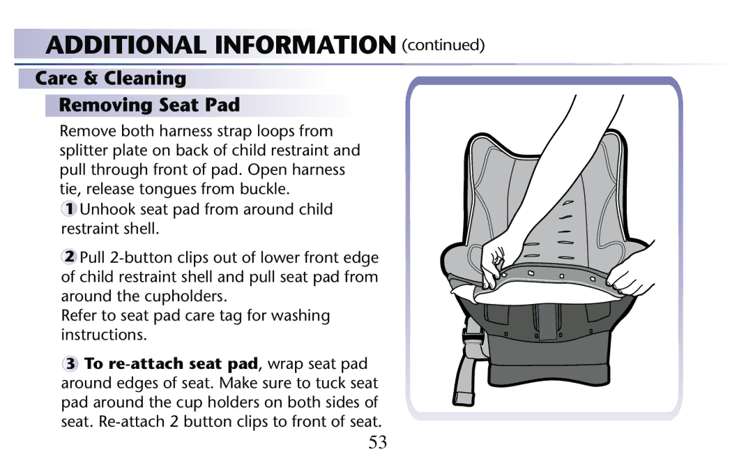 Graco PD204108A owner manual TIE Release Tongues from BUCKLEG 