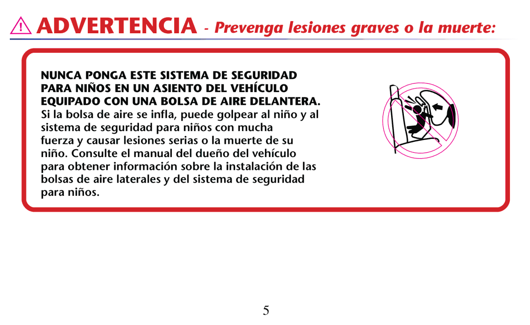 Graco PD204108A owner manual Advertencia Prevenga lesiones graves o la muerte 