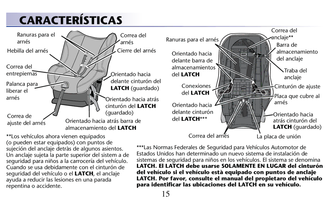 Graco PD204108A owner manual Características, Ebillaidellarnïs 