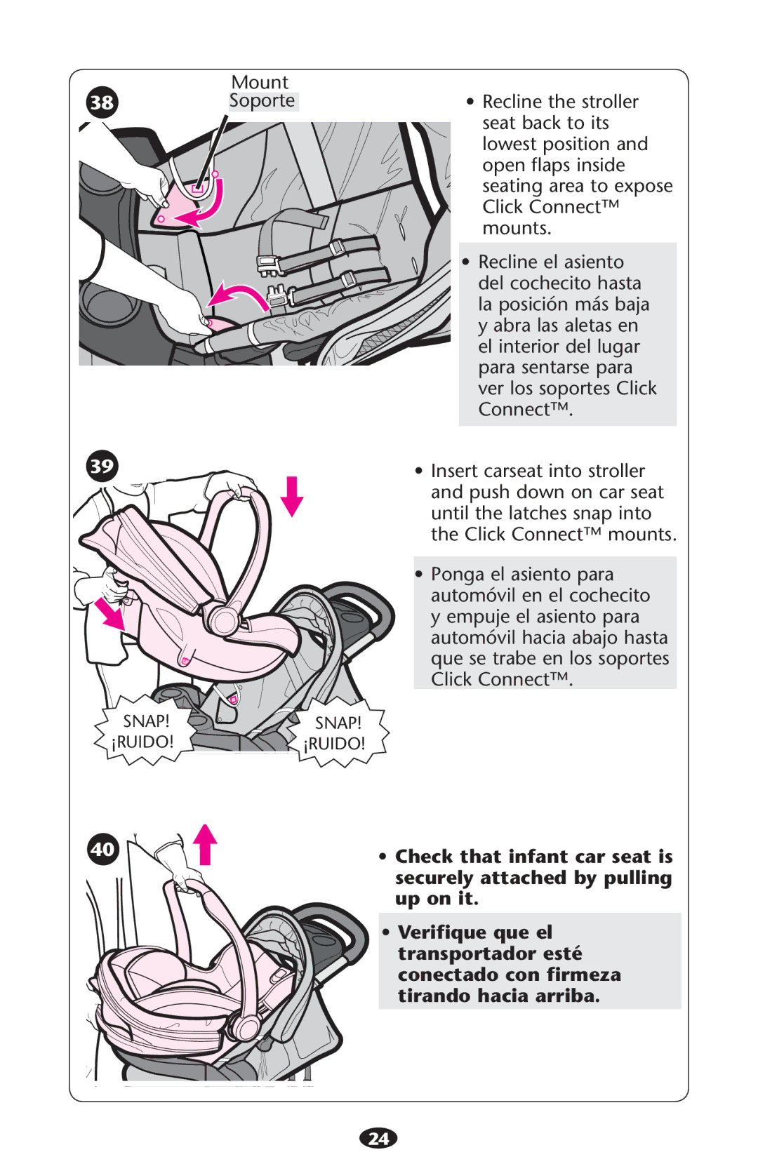 Graco PD204226B manual SsCheck that infant car seat is 