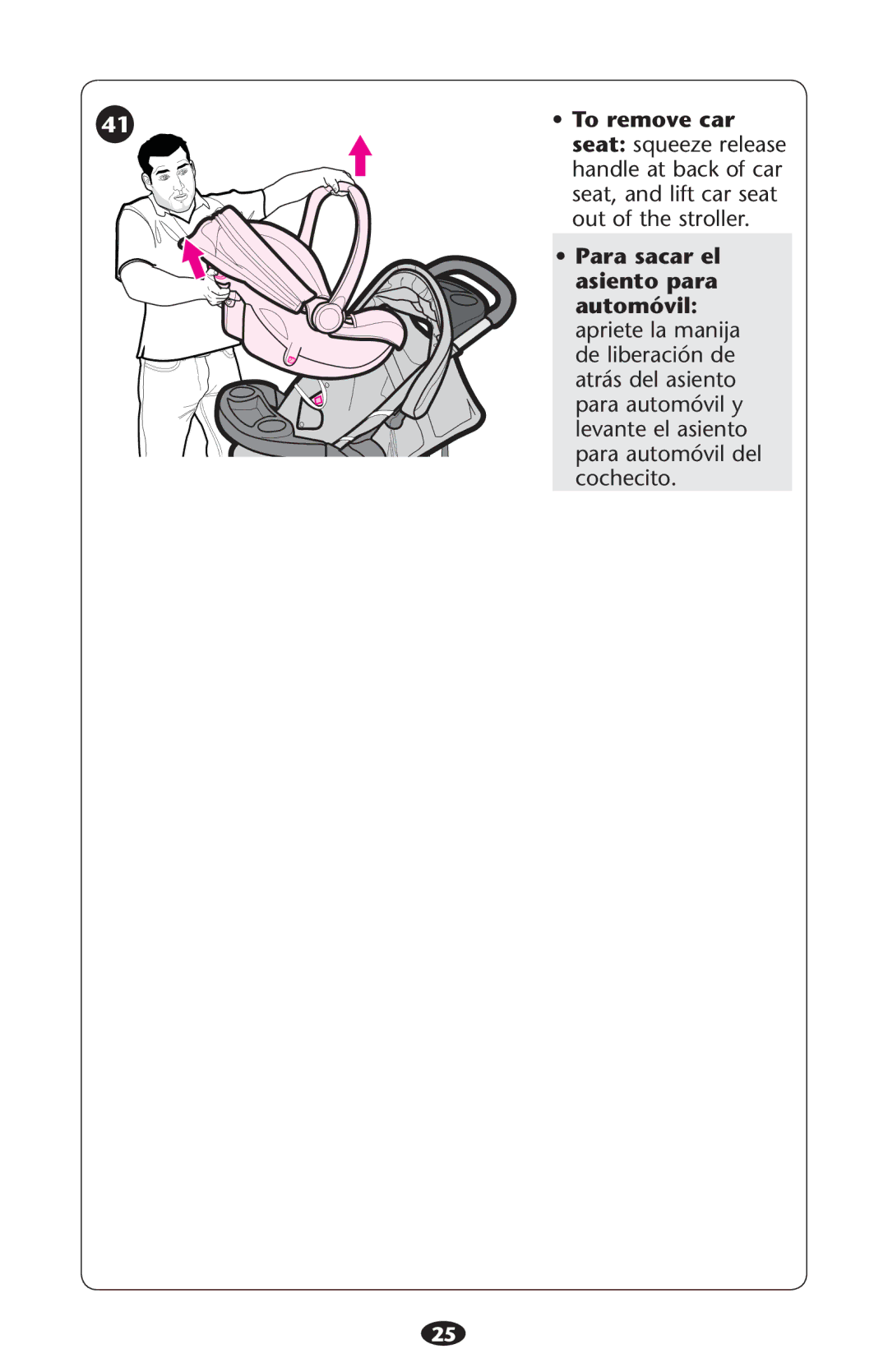 Graco PD204226B manual 41ssTo remove car 