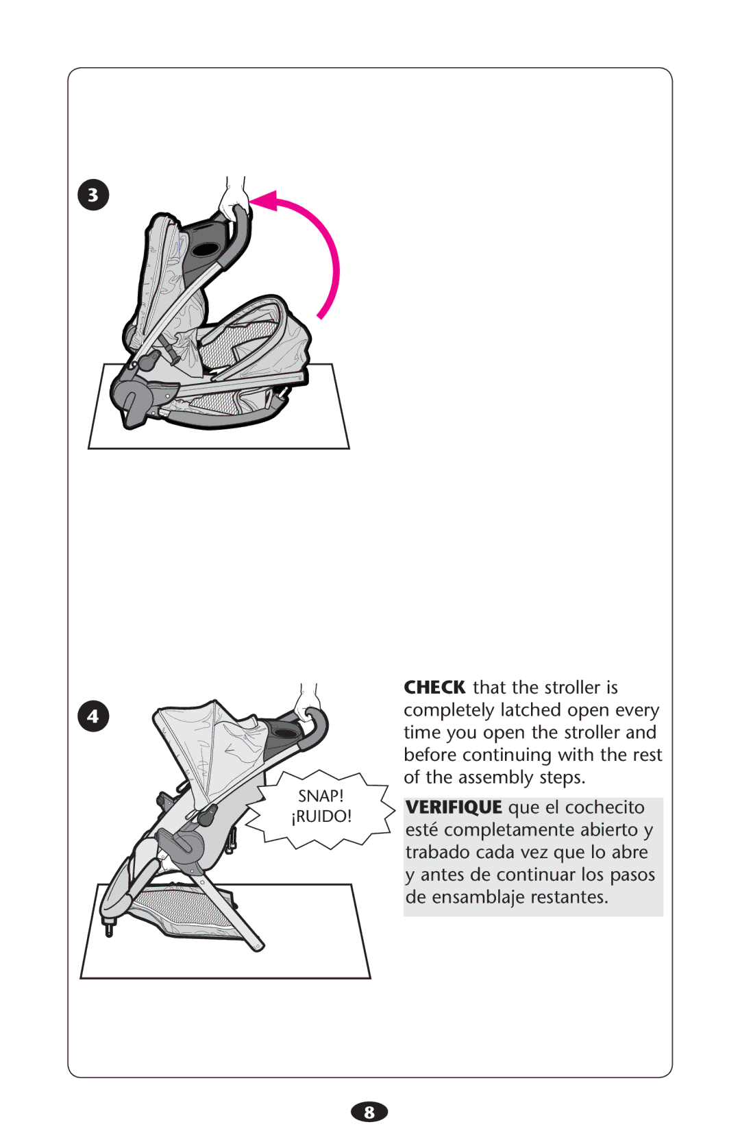 Graco PD204226B manual Snap ¡RUIDO 