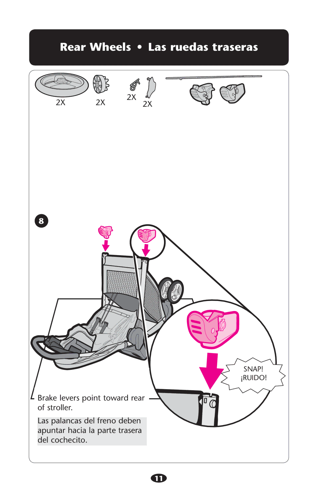 Graco PD204226C manual 2EAR 7HEELS ss ,ASARUEDAS Traseras 