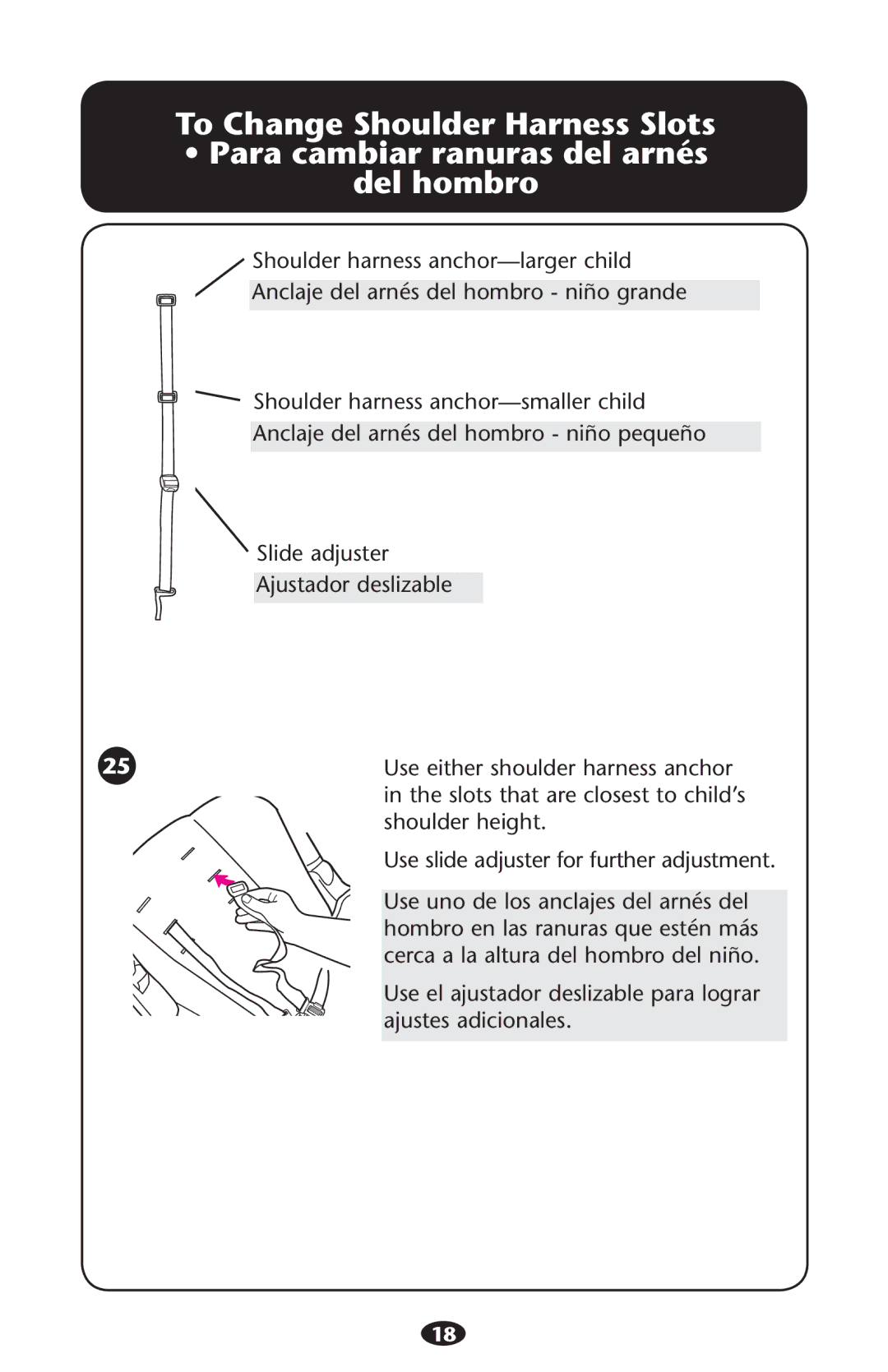 Graco PD204226C manual Use uno de los anclajes del arnés del 