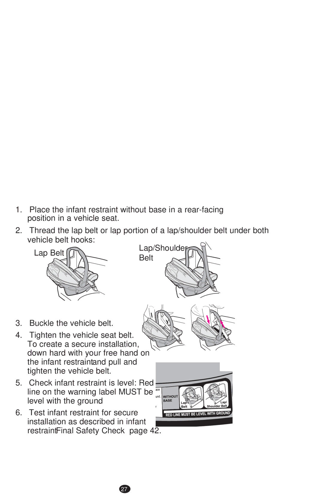 Graco PD204226C manual Lap Belt 