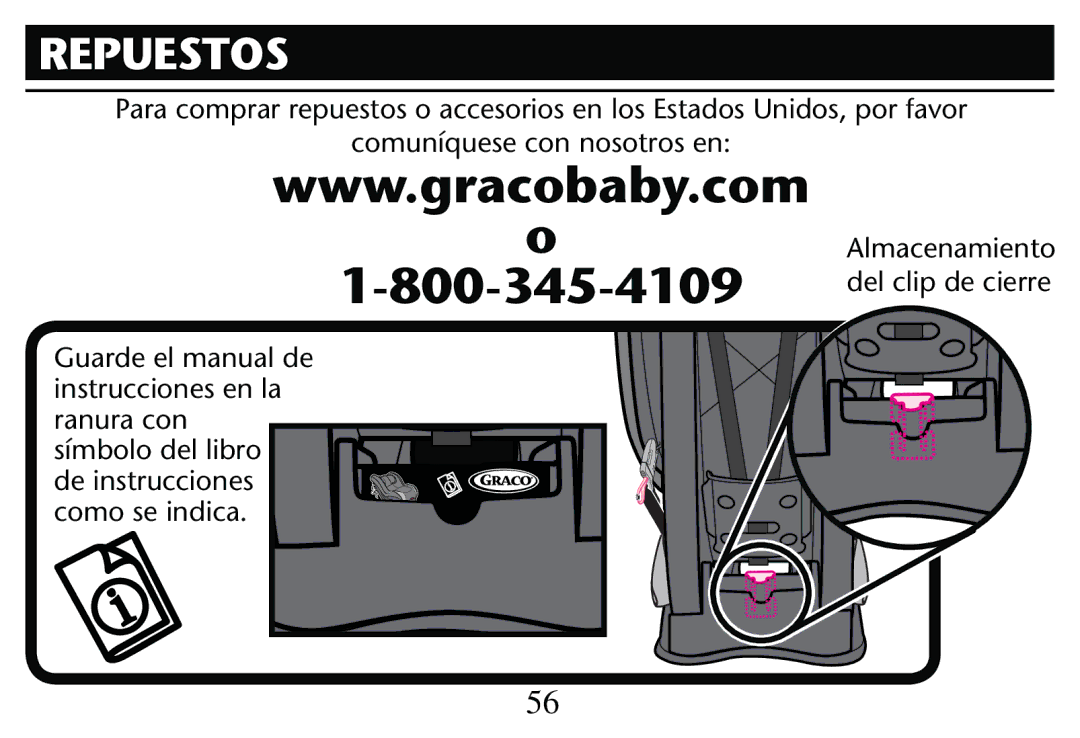 Graco PD205009A owner manual Repuestos 