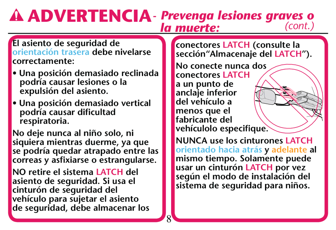 Graco PD205009A owner manual La muerte 