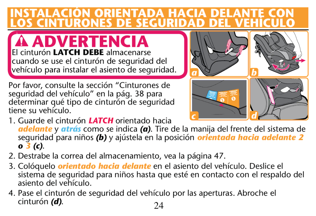 Graco PD205009A owner manual  $Estrabesla CorreaedellalmacenamientoAveadla Péginal, Cinturón d 