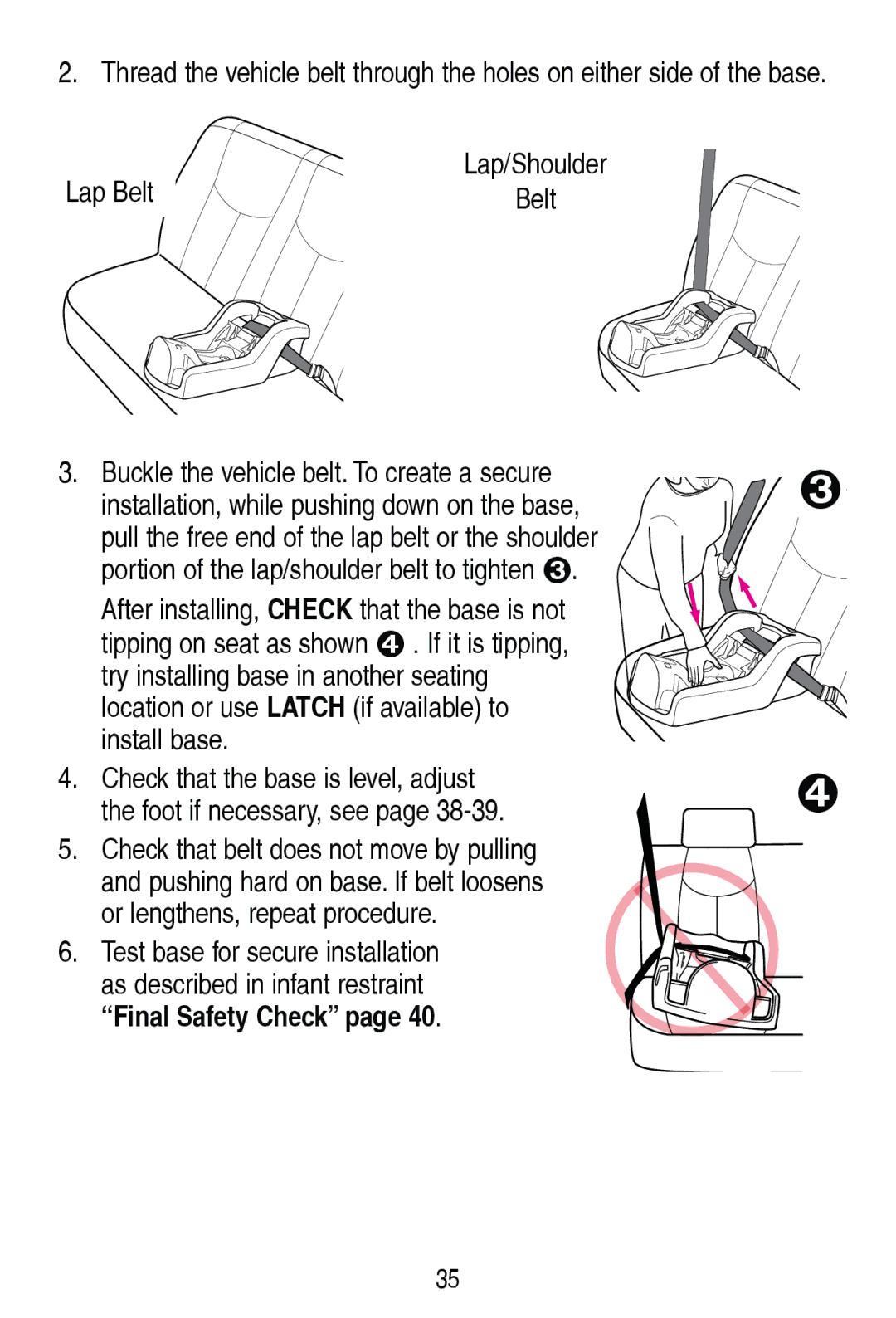 Graco PD206938A manual LqvwdooEdvh, ³LQDO6DIHW\&KHFN´SDJH, RuOhqjwkhqvUhshdwSurfhgxuh 