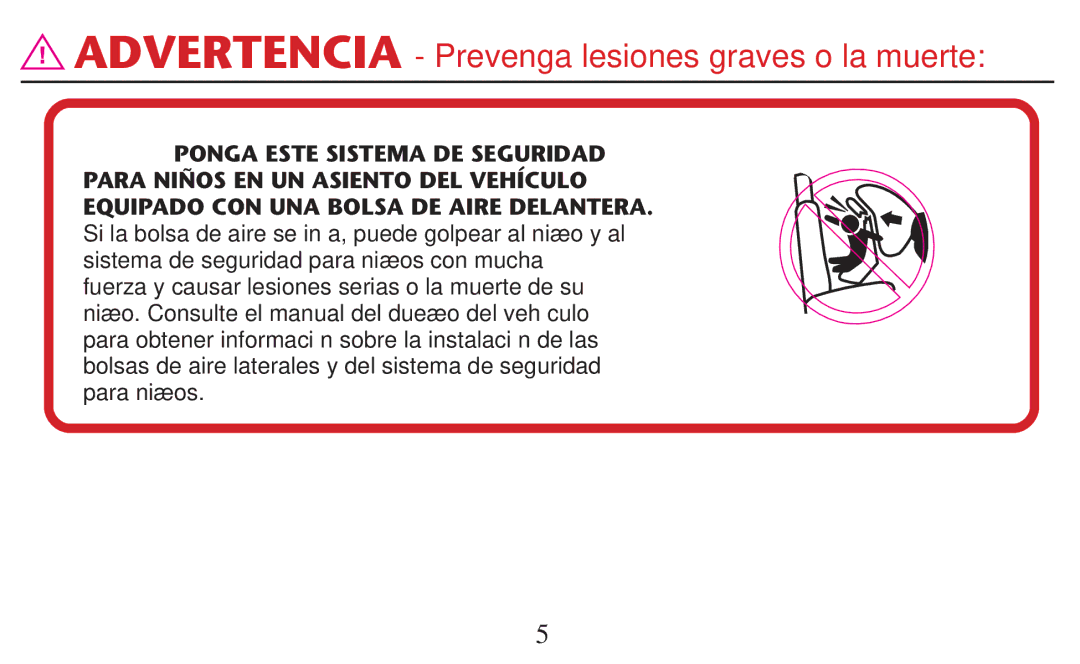 Graco PD209997A owner manual Advertencia Prevenga lesiones graves o la muerte 