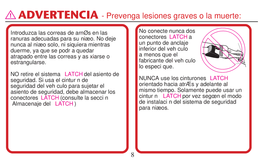 Graco PD209997A owner manual Advertencia Prevenga lesiones graves o la muerte 