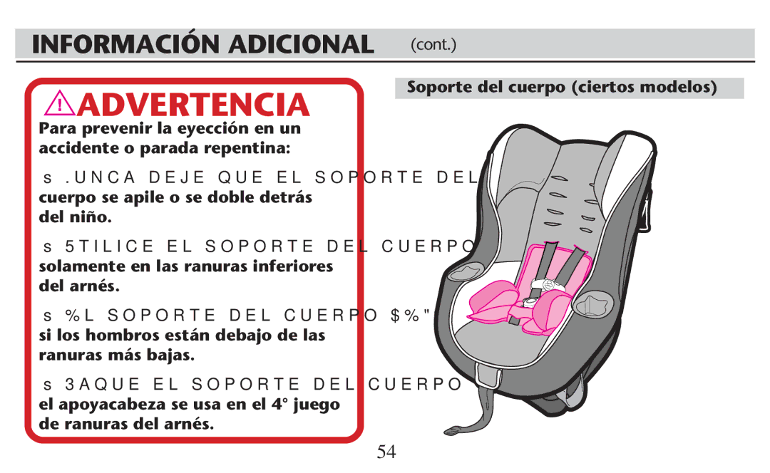 Graco PD209998A owner manual Advertencia 