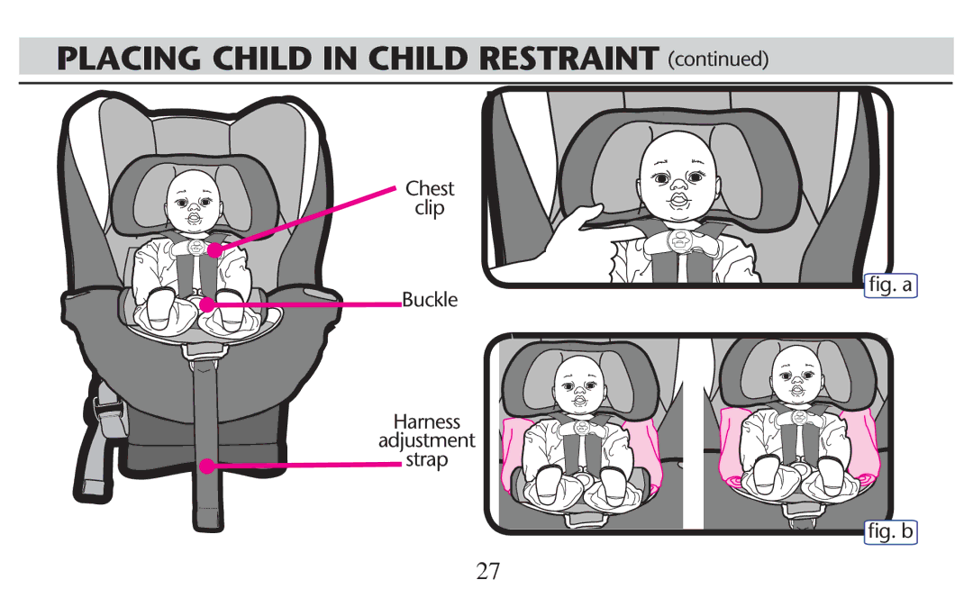 Graco PD209998A owner manual Chest Clip Uckle LGGA Harness Adjustment Strap LGGB 