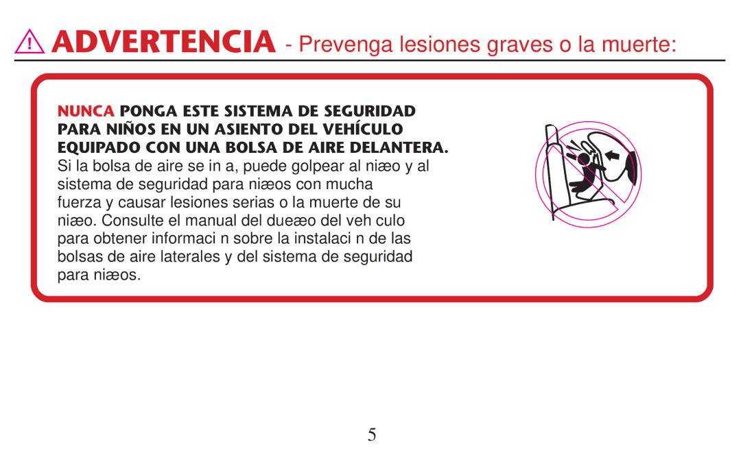 Graco PD209998A owner manual Advertencia Prevenga lesiones graves o la muerte 