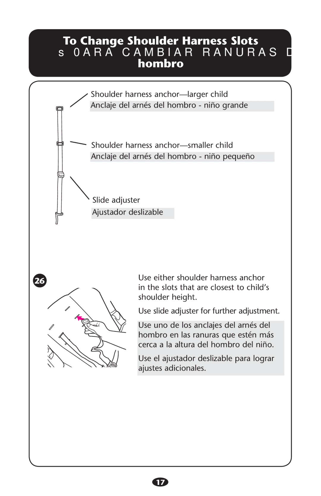 Graco PD210478B manual Use uno de los anclajes del arnés del 