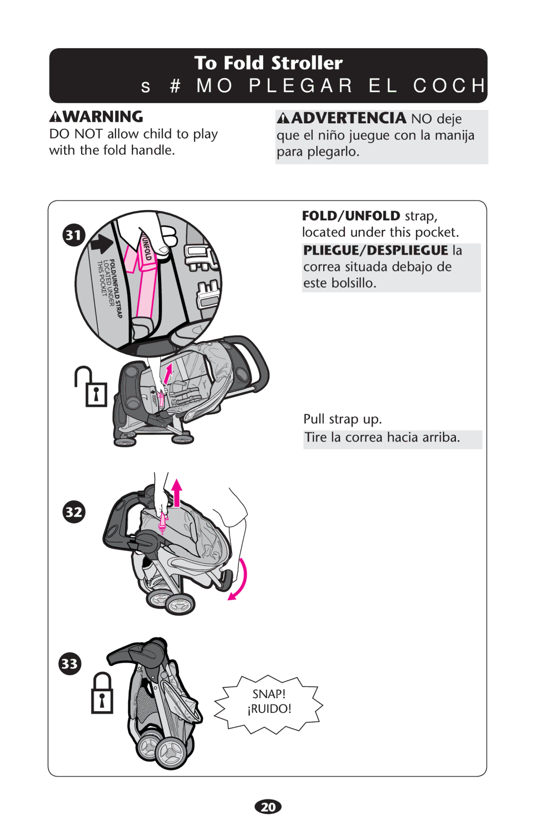 Graco PD210478B manual To Fold Stroller Ss #ØMO Plegar EL Cochecito 