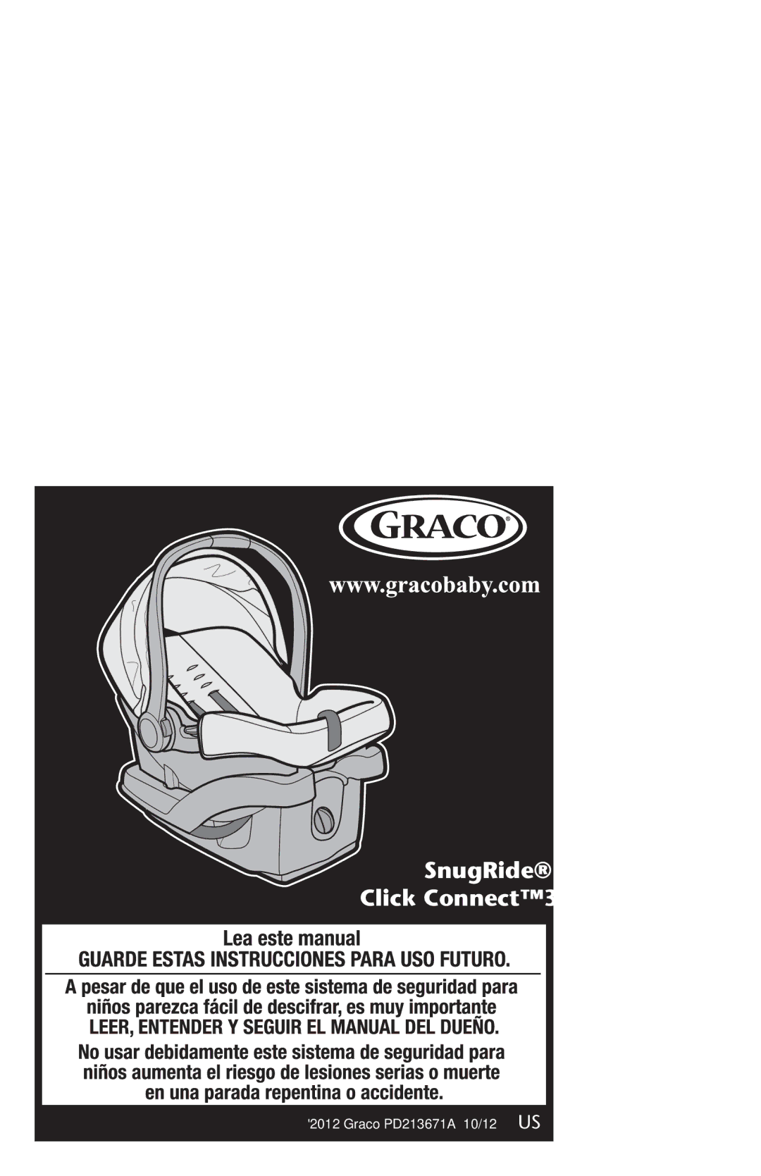 Graco PD212022B manual SnugRide Click Connect35 