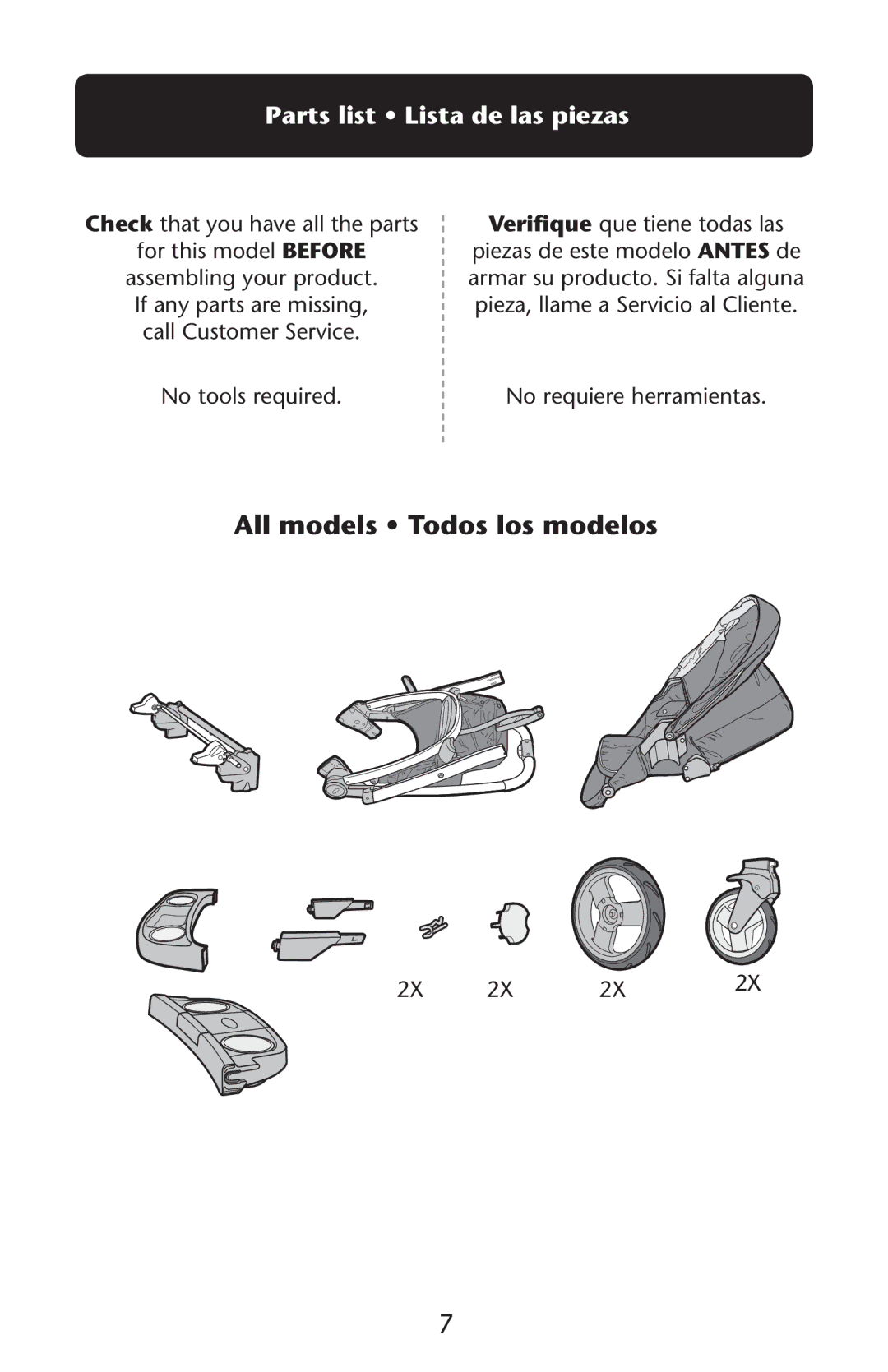 Graco PD212022B manual Lllmodels s 4ODOS LOS Modelos, 0ARTSRLIST s ,ISTA DE LAS Piezas 