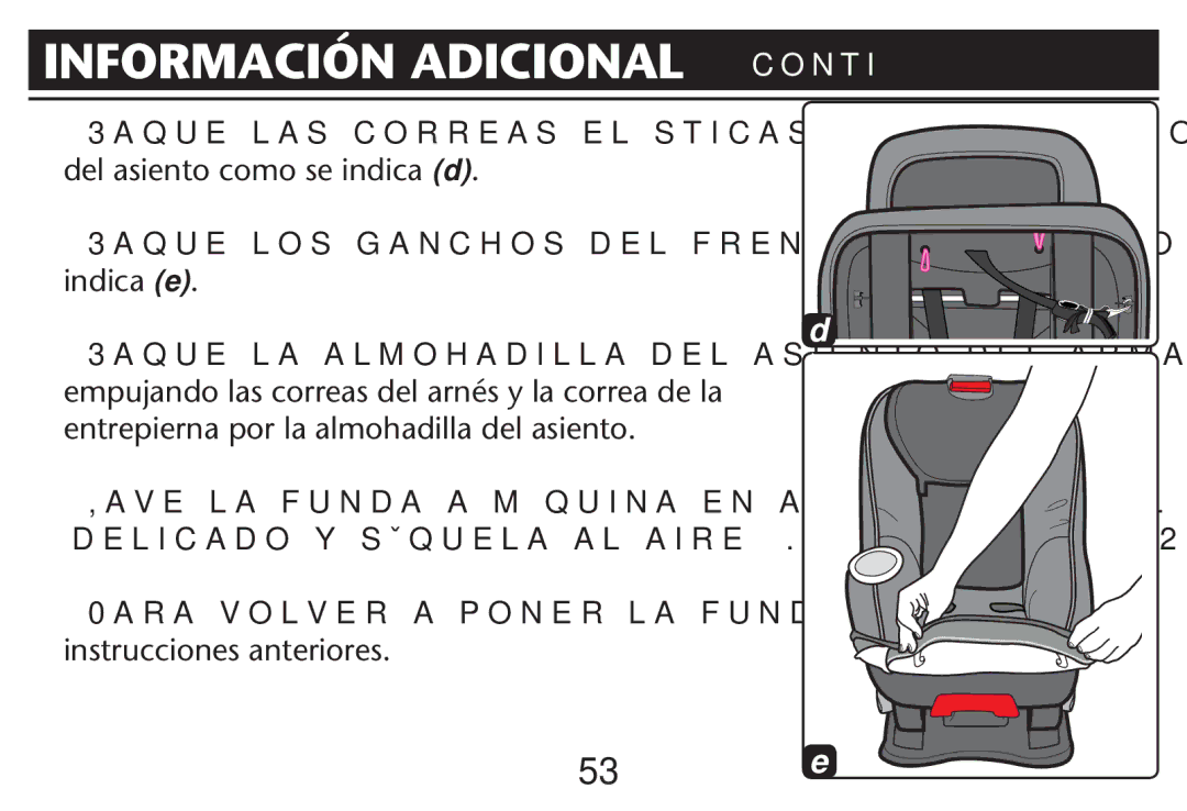 Graco PD212616B owner manual Información Adicional CONTI 