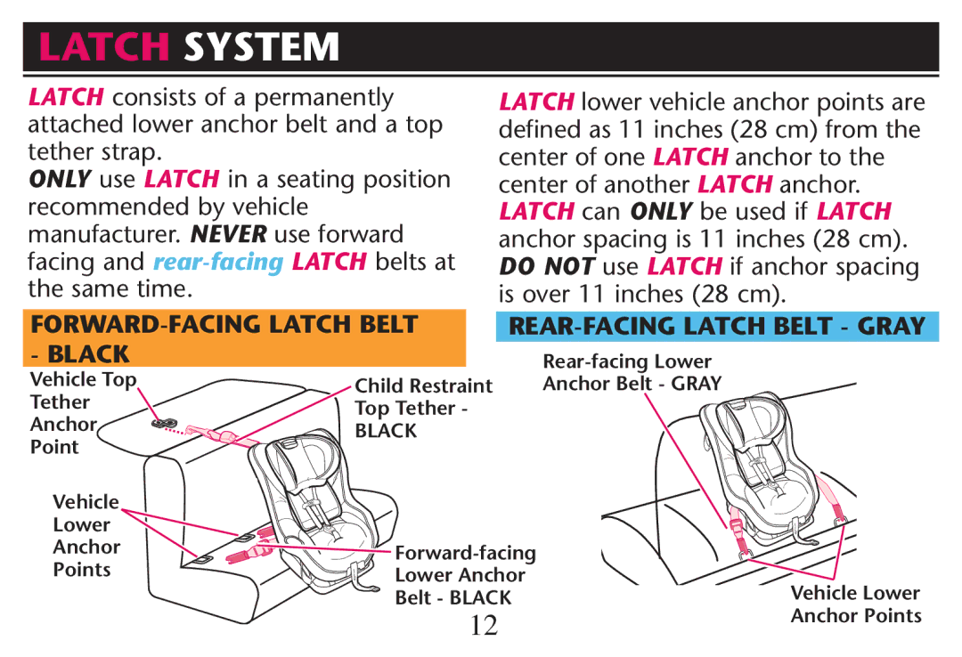 Graco PD212616B owner manual Latch System 