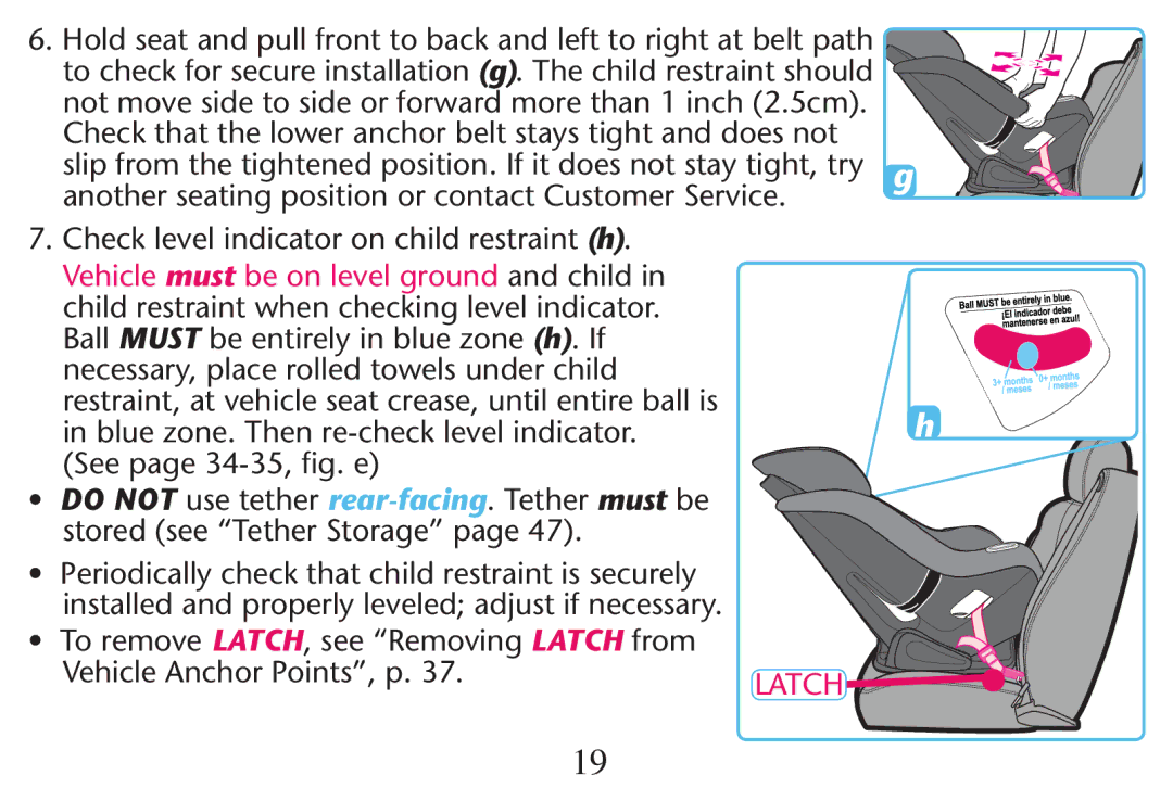 Graco PD212616B owner manual Ss 0ERIODICALLYOCHECKCTHAT Child Restraint Istsecurely, 6EHICLE !NCHOR 0OINTSv PR 