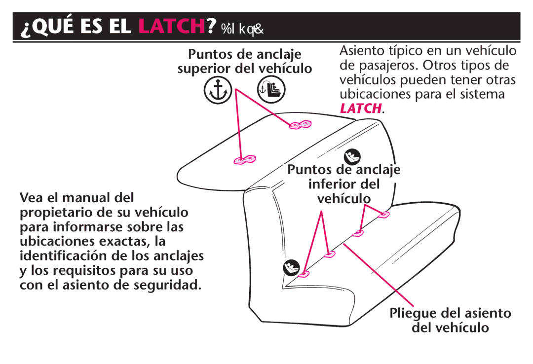 Graco PD212616B owner manual ¿Qué Es El Latch? Cont, Puntos de anclaje Superior del vehículo 