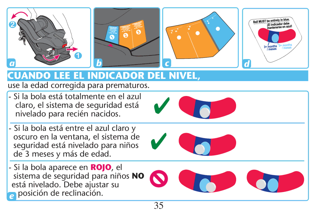 Graco PD212616B Use la edad corregida para prematuros, Nivelado para recién nacidos, Esté NIVELADO $EBELAJUSTARSU 