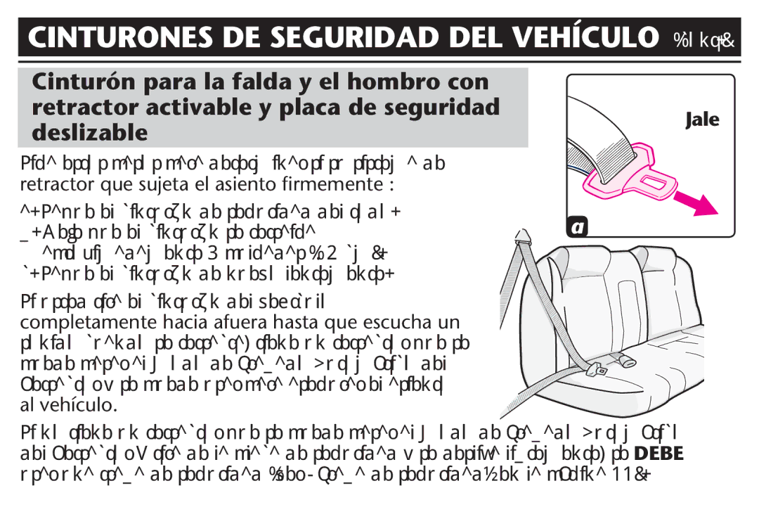 Graco PD212616B owner manual Cinturones DE Seguridad DEL Vehículo CONT, Al vehículo 