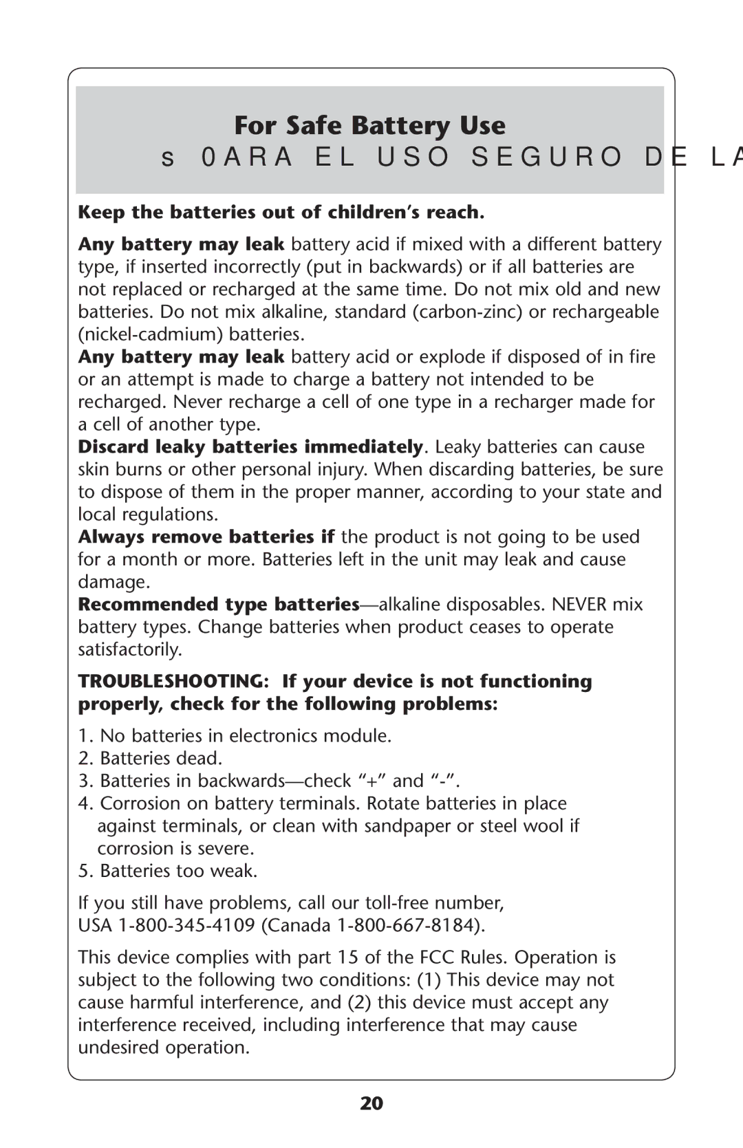 Graco PD213070A owner manual Keep the batteries out of children’s reach,  Atteriesein Backwards CHECKDhvANDNhv 