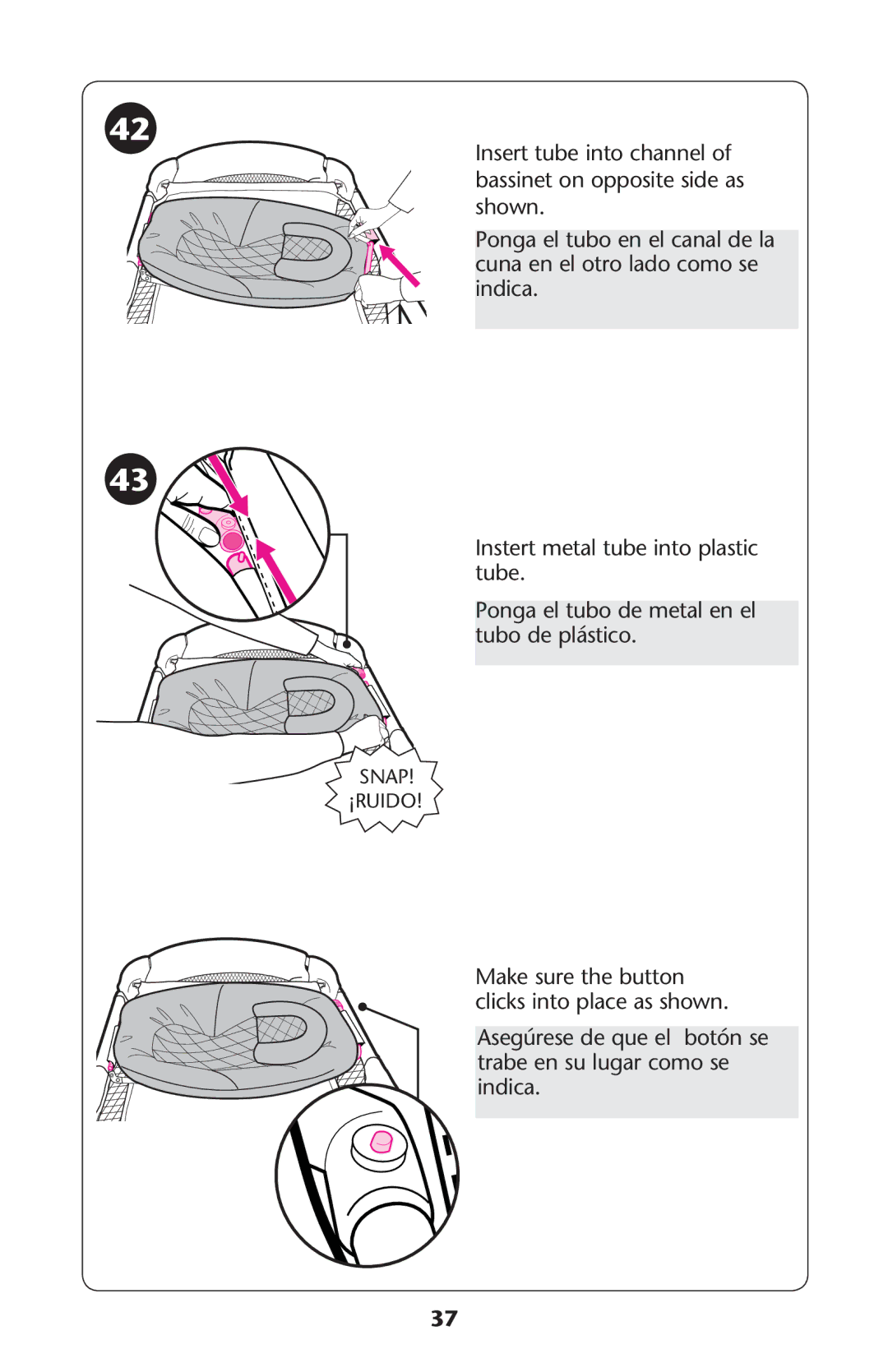 Graco PD213070A owner manual Nsterttmetalttube Into Plastic TUBE 