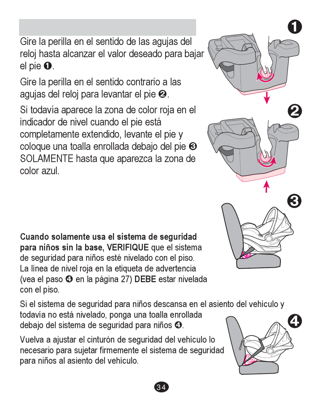 Graco PD213671A manual Para ajustar la inclinación sobre la base 