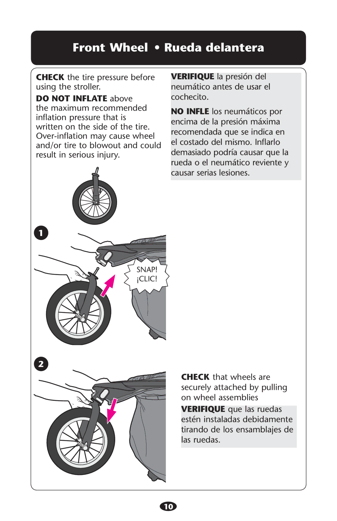 Graco PD213968A manual RONTO7HEELE ss2UEDAEDELANTERA 